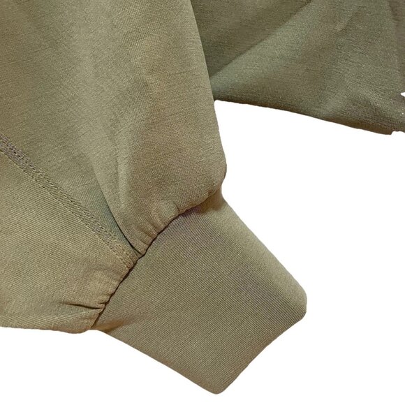 LULULEMON Green "Perfectly Oversized" Cropped Crew Neck Long Sleeve Sweatshirt S - Picture 3 of 6